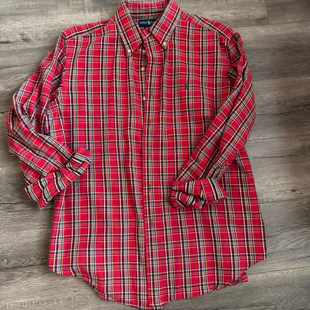 Ralph Lauren Classic Fit Red Plaid Men's Shirt